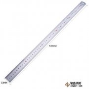 鋼直尺量程50cm；精度：1mm　